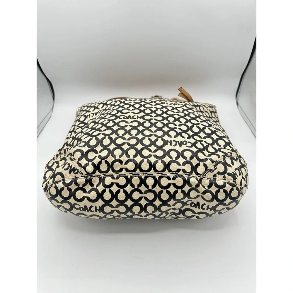 Coach Hobo Handbag Op Art 'Leah' Canvas Convertible